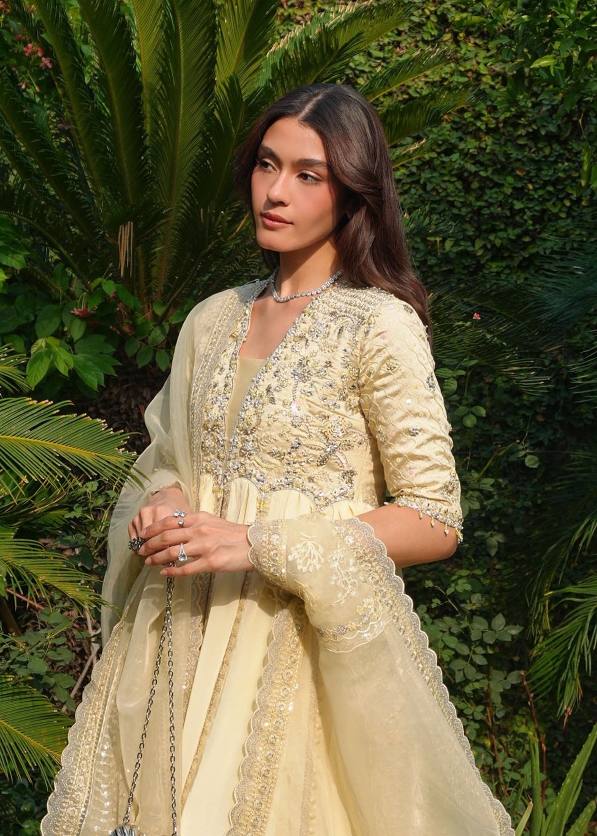 Maelys butter yellow open gown, reference outfit photograph 17 — Made by Mairaz reproduction