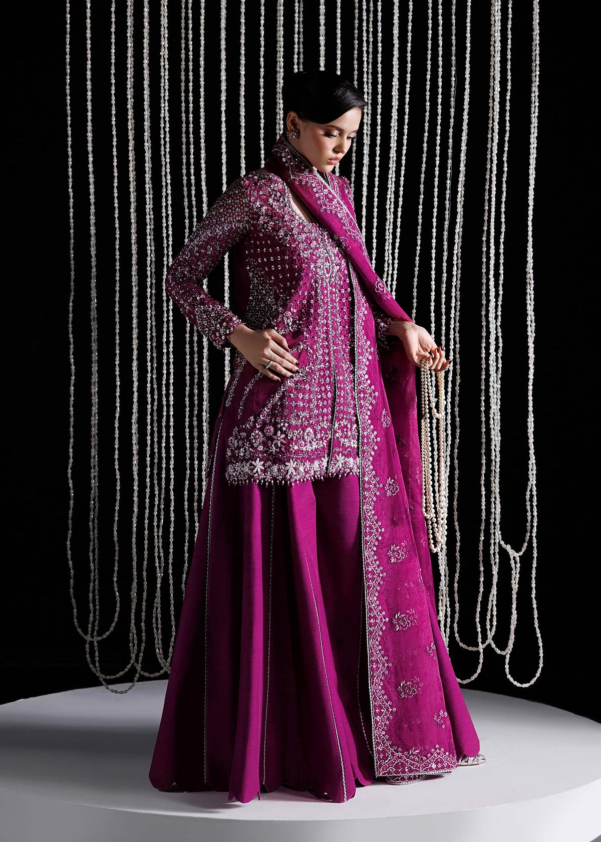 Marylin purple shirt suit, reference outfit photograph 3 — Made by Mairaz reproduction