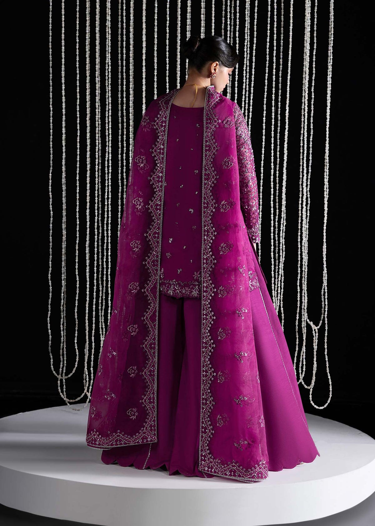 Marylin purple shirt suit, reference outfit photograph 4 — Made by Mairaz reproduction