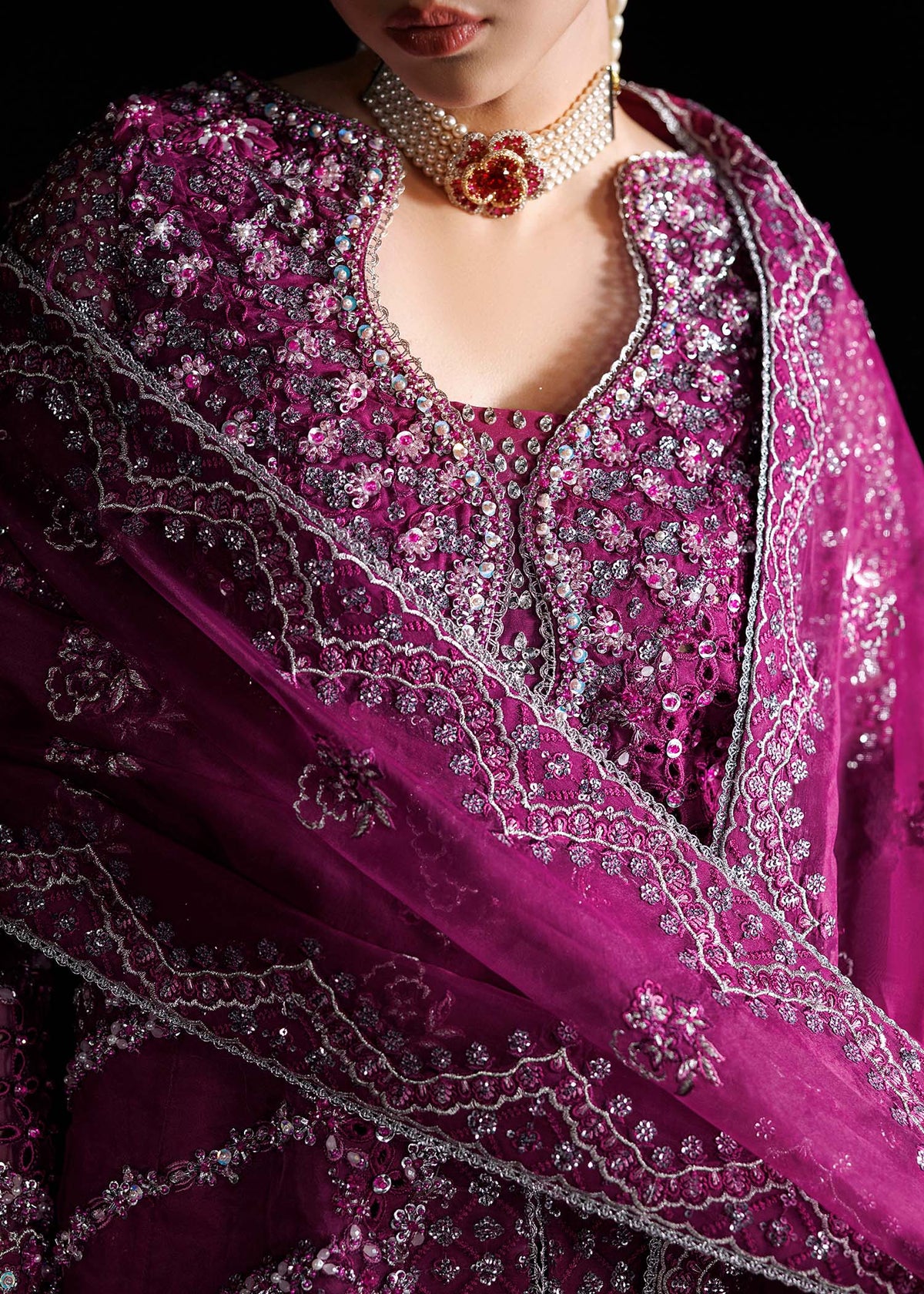 Marylin purple shirt suit, reference outfit photograph 8 — Made by Mairaz reproduction