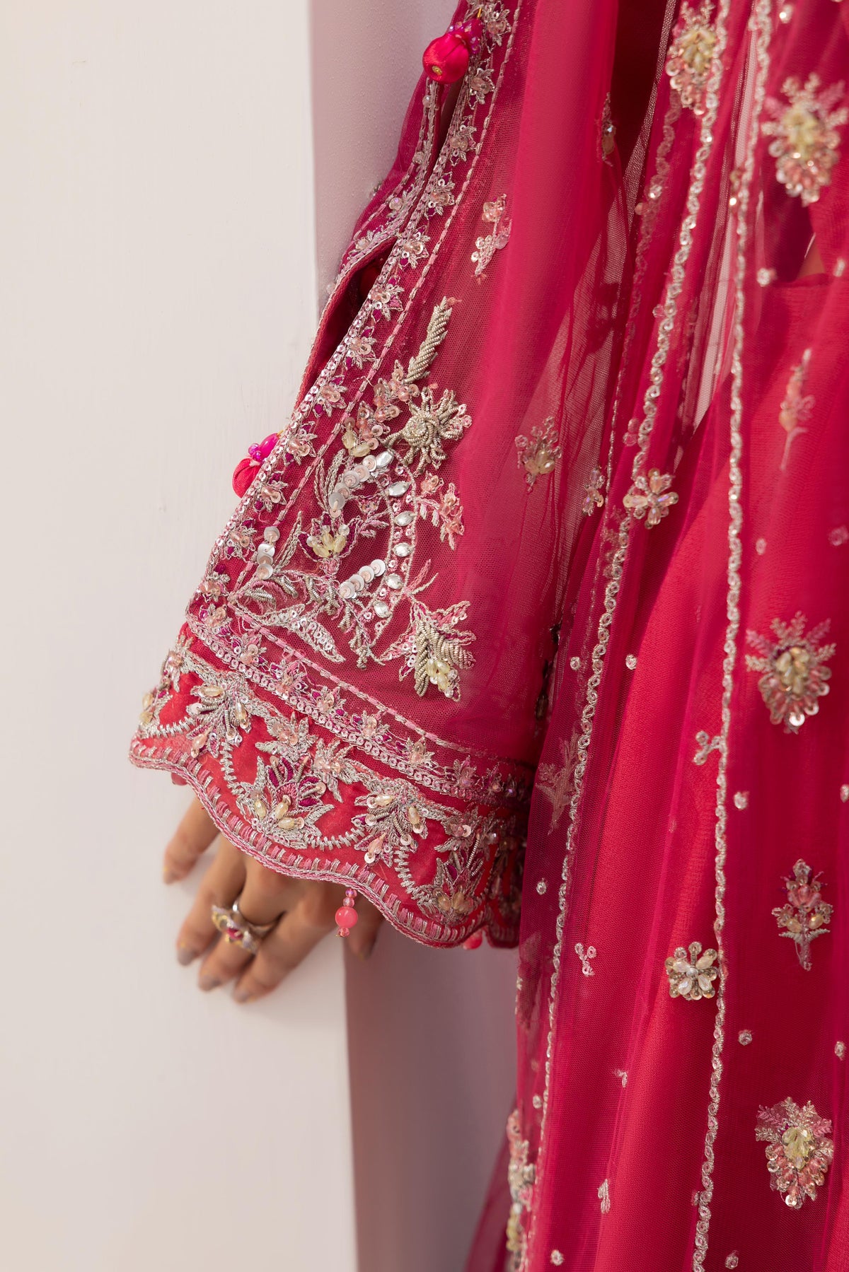 Mehrisa, made by MAIRAZ — sleeve embroidery detail, design reference