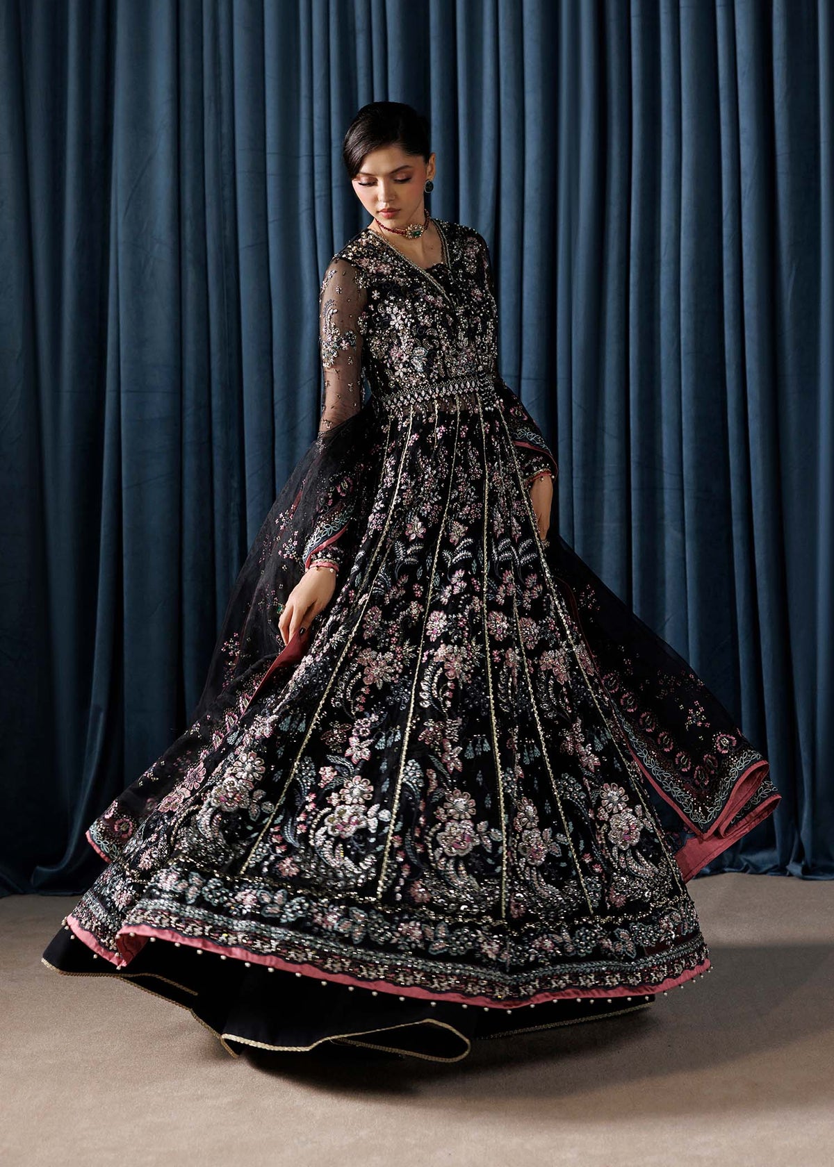 Noirea black maxi, reference outfit photograph 2 — Made by Mairaz reproduction