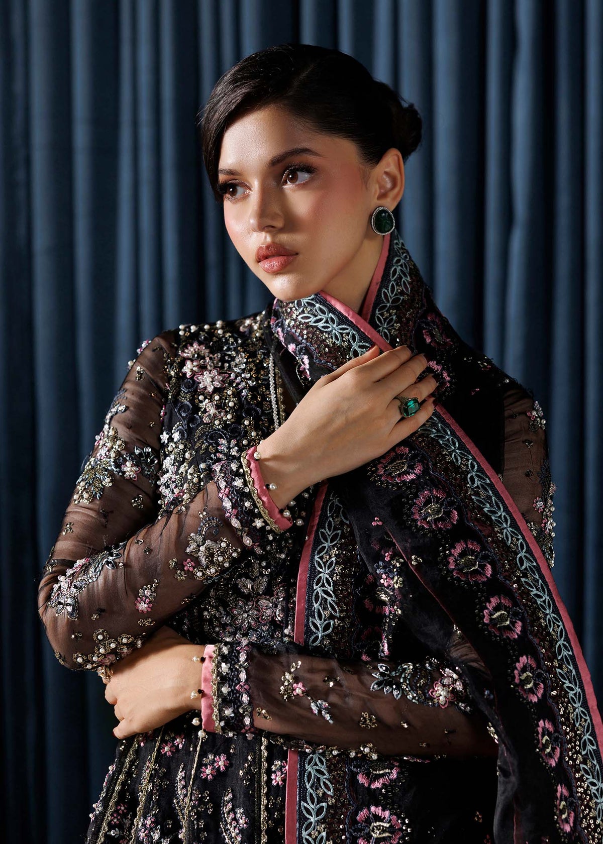 Noirea black maxi, reference outfit photograph 5 — Made by Mairaz reproduction