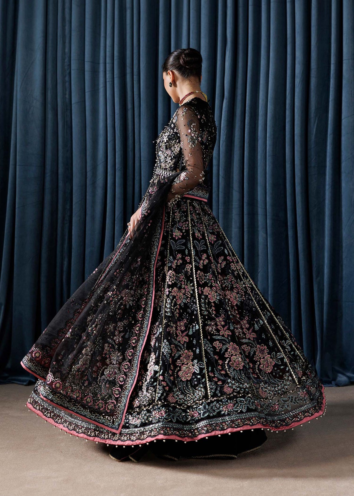 Noirea black maxi, reference outfit photograph 9 — Made by Mairaz reproduction