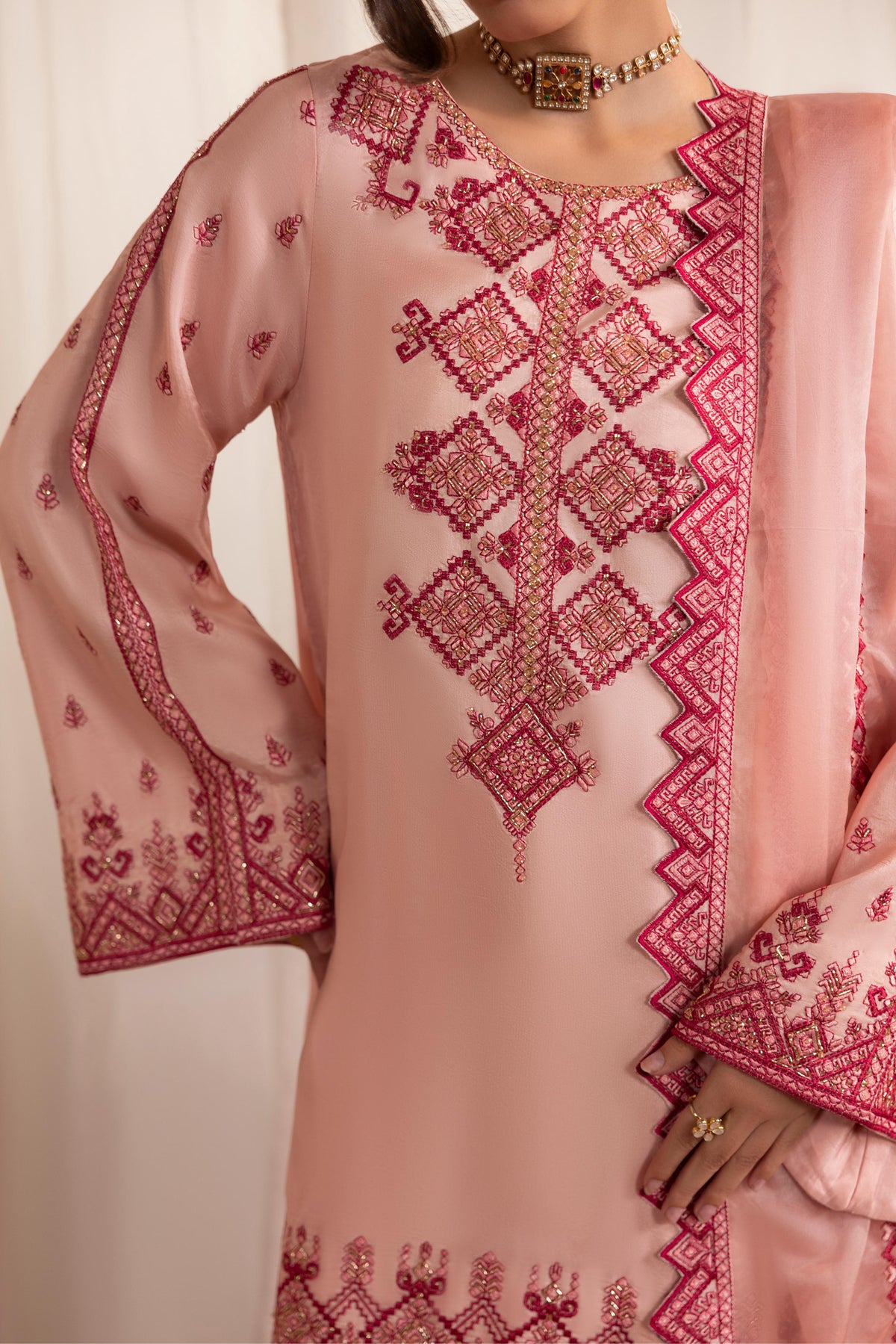 Nuvia, made by MAIRAZ — bodice and sleeve embroidery, design reference