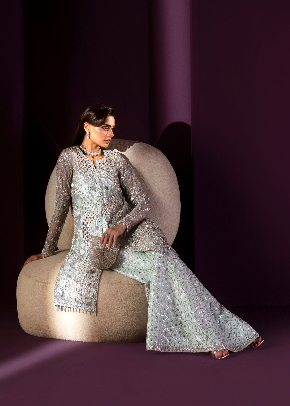 Nyah turquoise shirt suit, reference outfit photograph 11 — Made by Mairaz reproduction