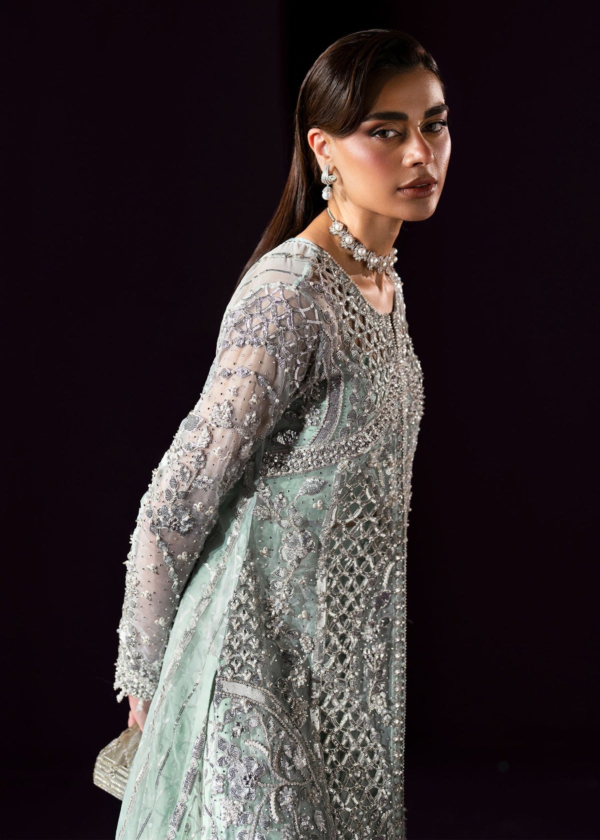 Nyah turquoise shirt suit, reference outfit photograph 8 — Made by Mairaz reproduction