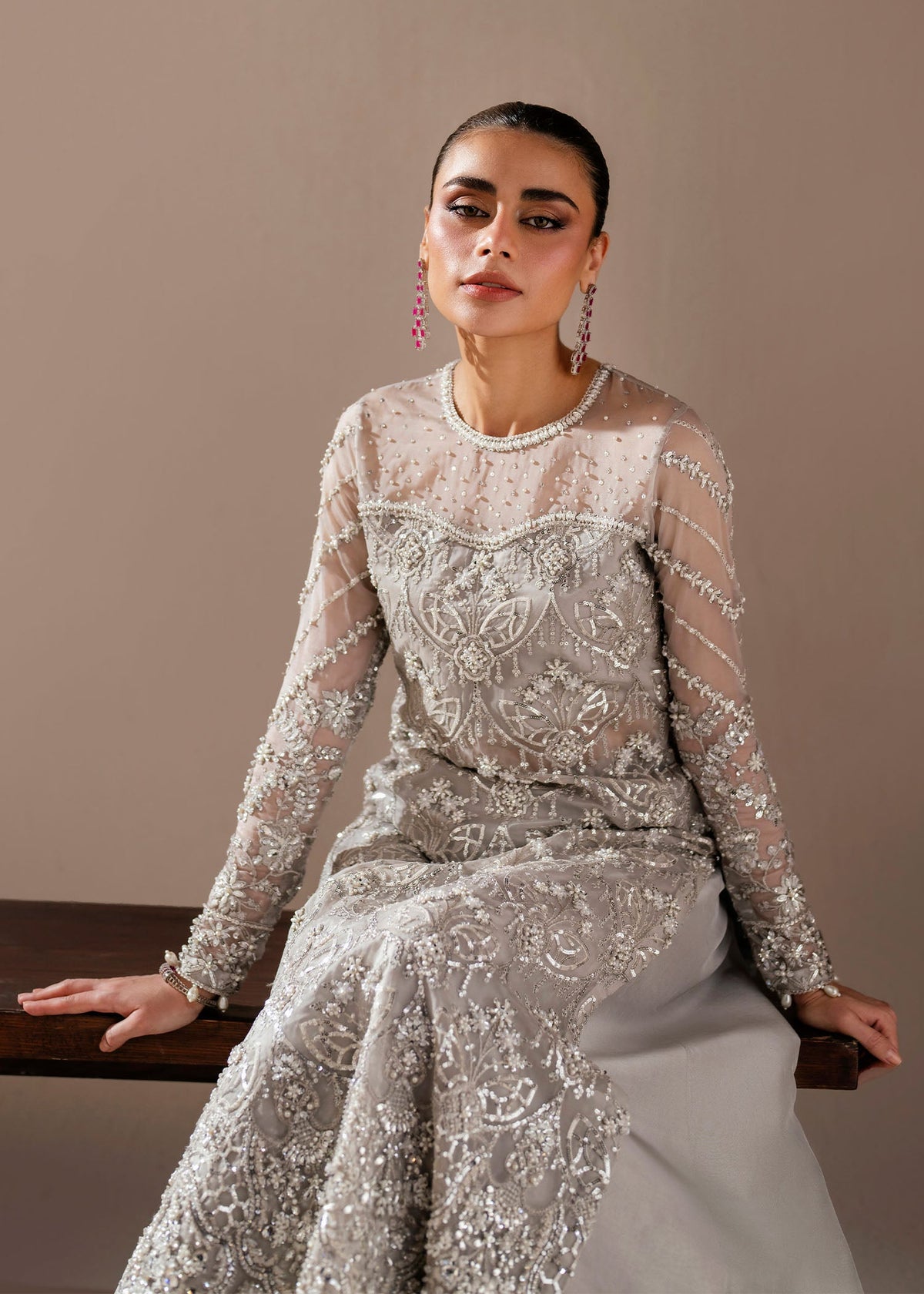 Orchid grey shirt suit, reference outfit photograph 12 — Made by Mairaz reproduction