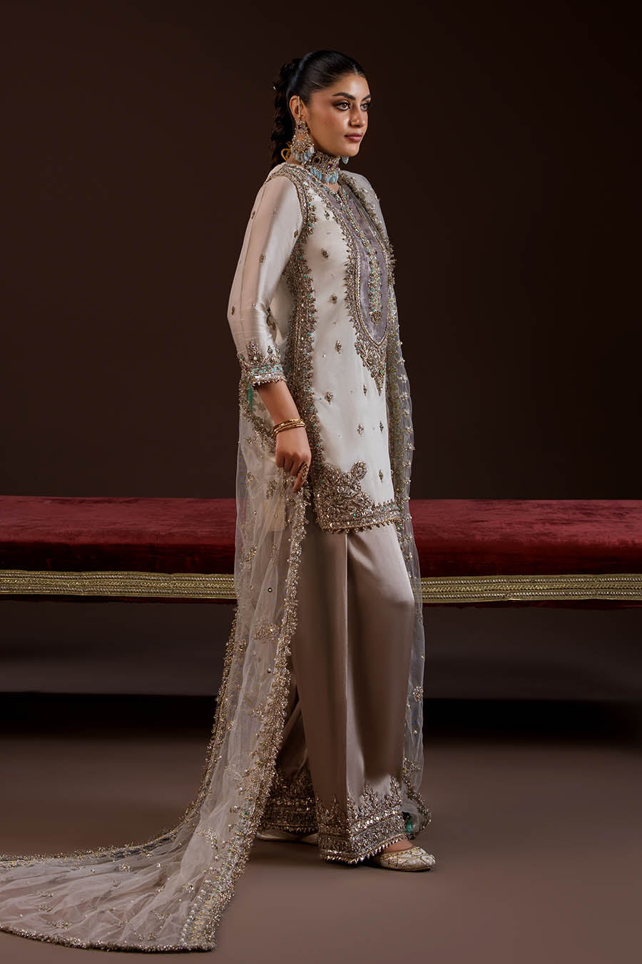 P-277 light beige shirt suit, reference outfit photograph 14 — Made by Mairaz reproduction