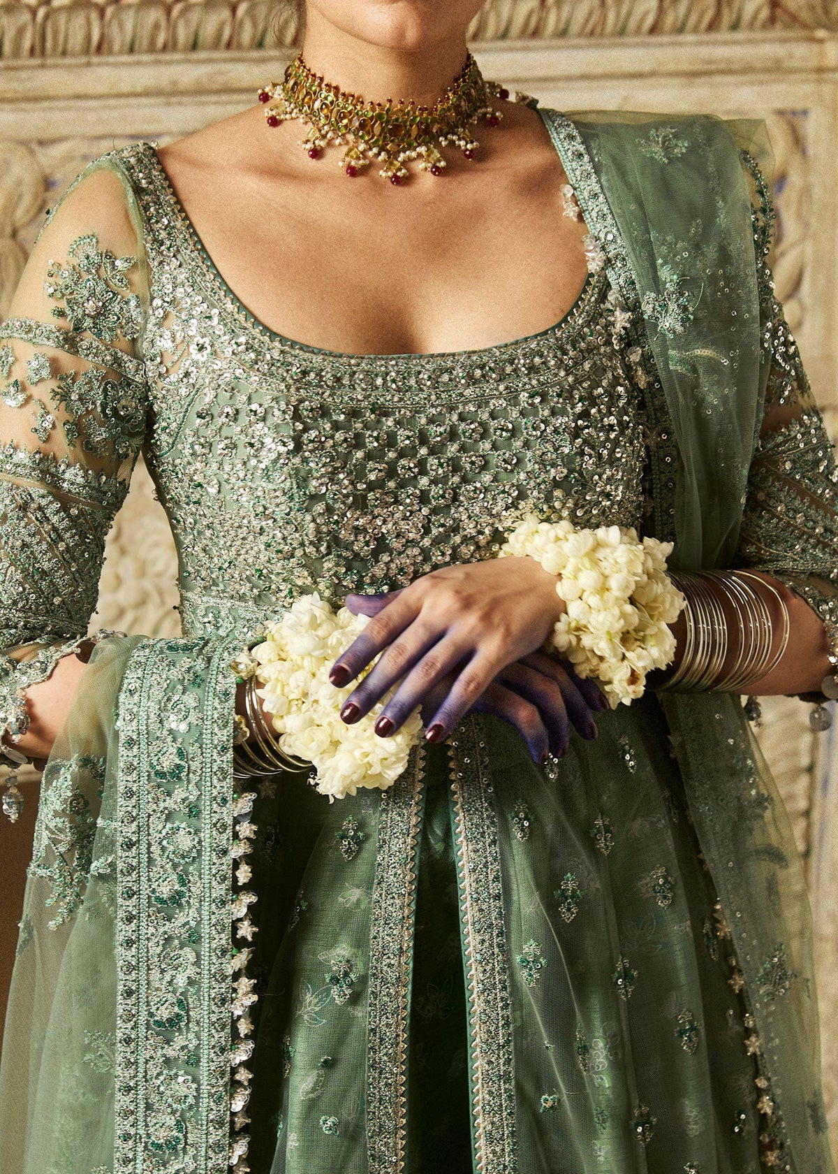 Parag, made by MAIRAZ — embellished bodice detail; design reference