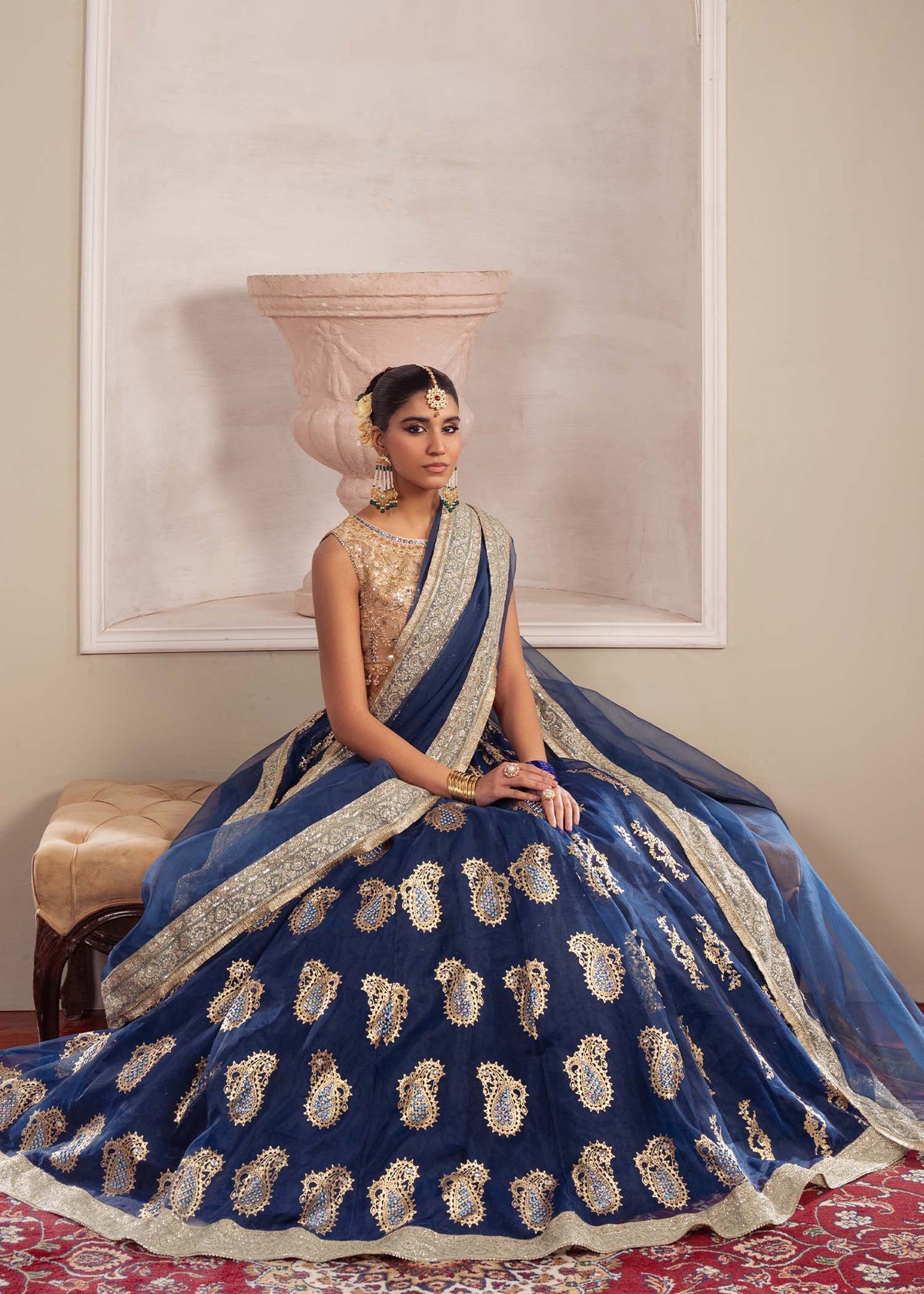 Radiance blue lehenga choli, reference outfit photograph 5 — Made by Mairaz reproduction