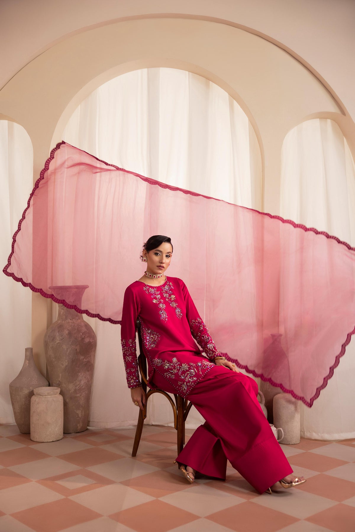 Rosee, made by MAIRAZ — dupatta spread, design reference