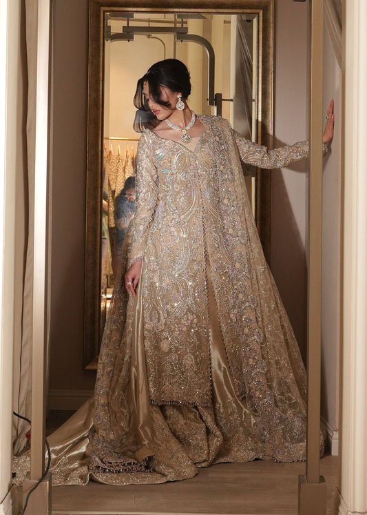 Roshara, made by MAIRAZ — gown silhouette and lehenga, design reference