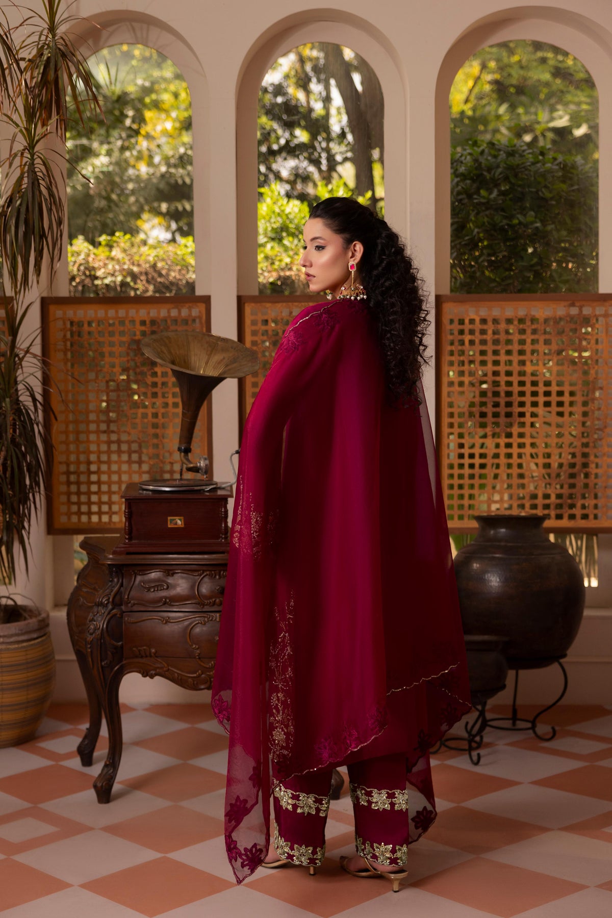 Roya, made by MAIRAZ — back and dupatta, design reference