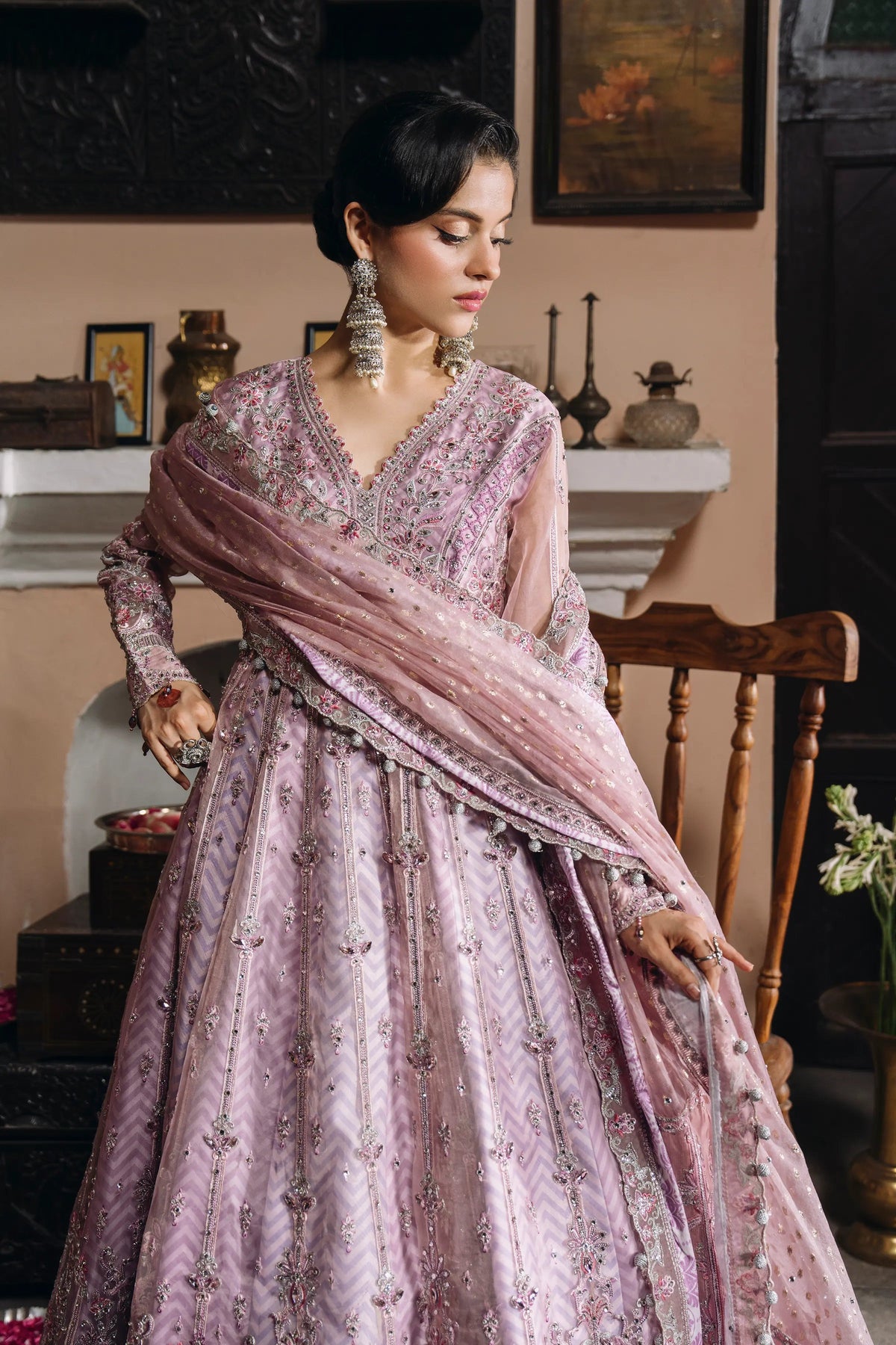 SB-41 Unsiyat lilac maxi, reference outfit photograph 2 — Made by Mairaz reproduction