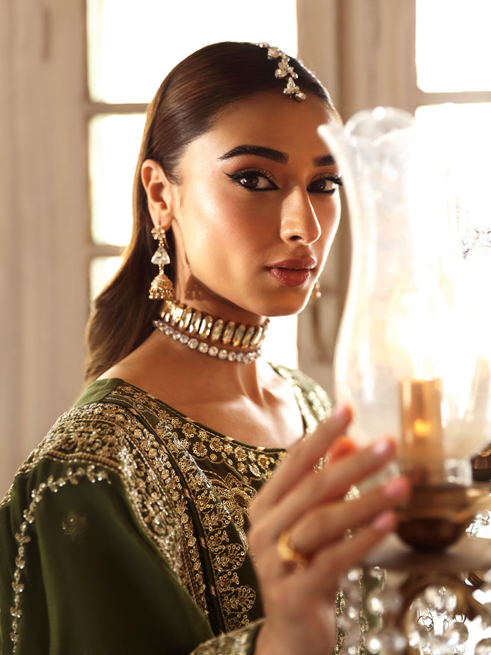 Sohina, made by MAIRAZ — neckline and shoulder embroidery close-up