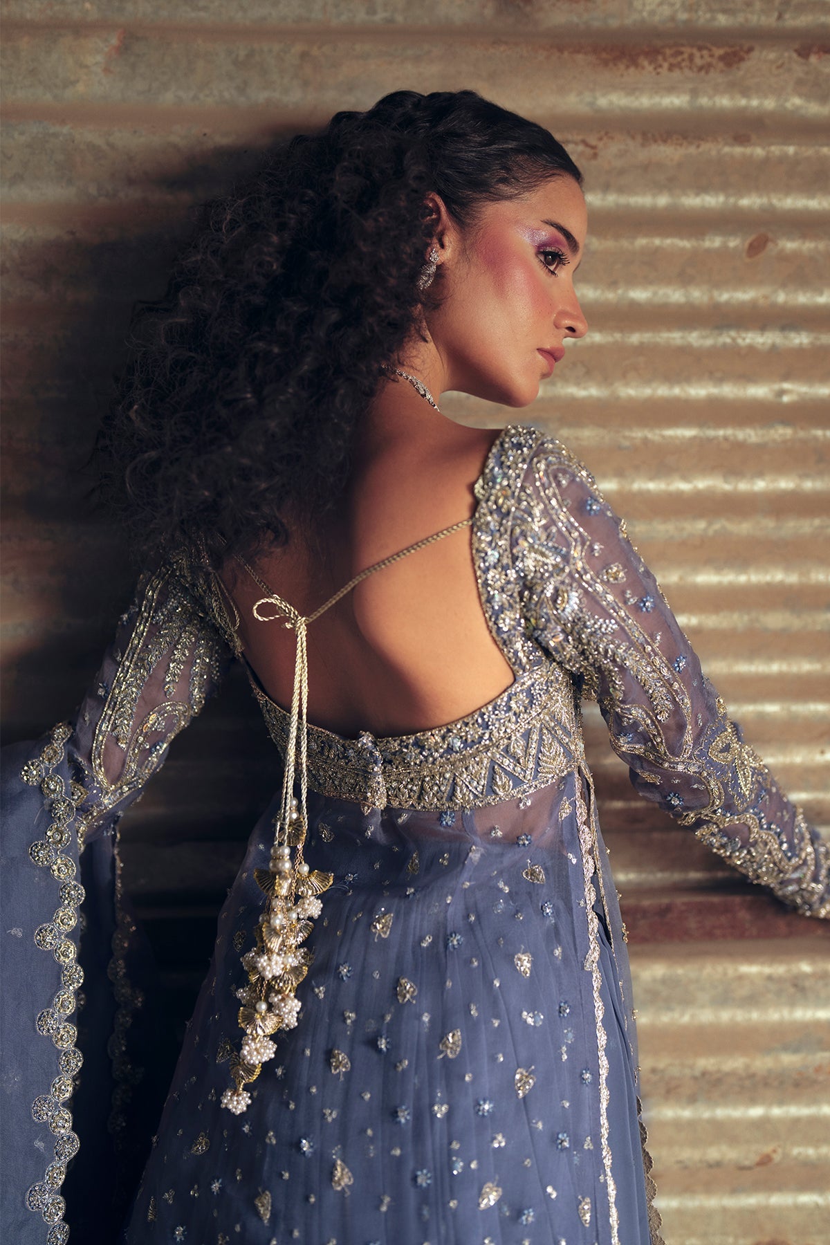 Solene, made by MAIRAZ — back neckline and shoulder detail