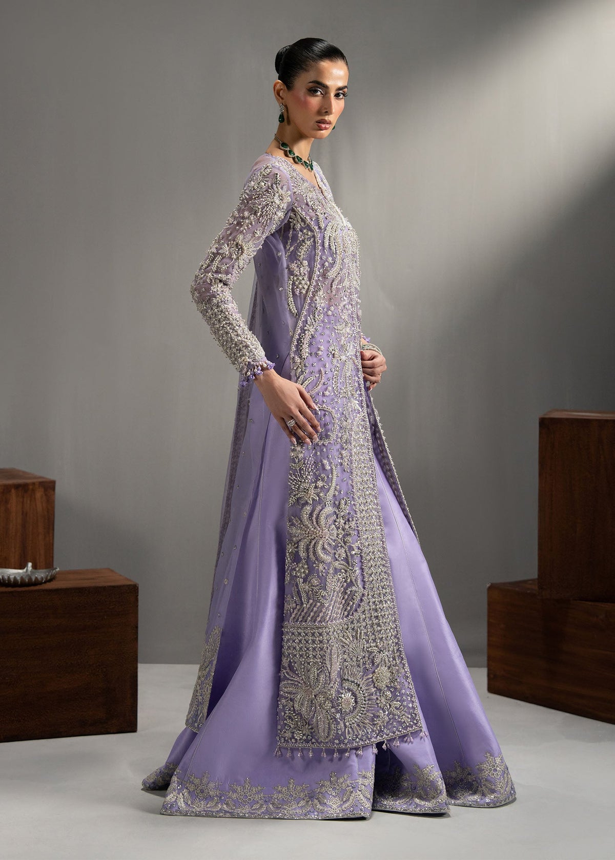 Sorelle lavender long shirt suit, reference outfit photograph 8 — Made by Mairaz reproduction
