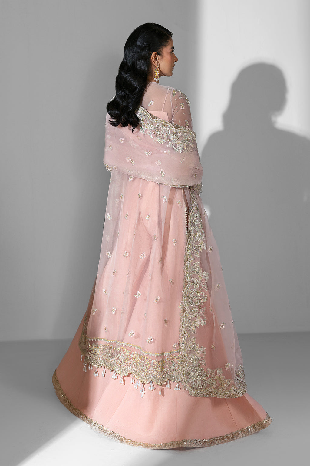 Aura blush pink long shirt and skirt, reference outfit photograph 2 — Made by Mairaz reproduction