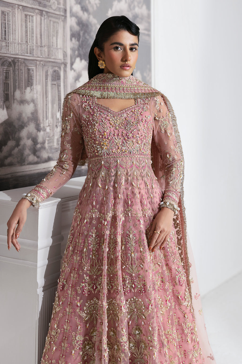 Aurora Blush Pink blush pink kalidaar, reference outfit photograph 2 — Made by Mairaz reproduction