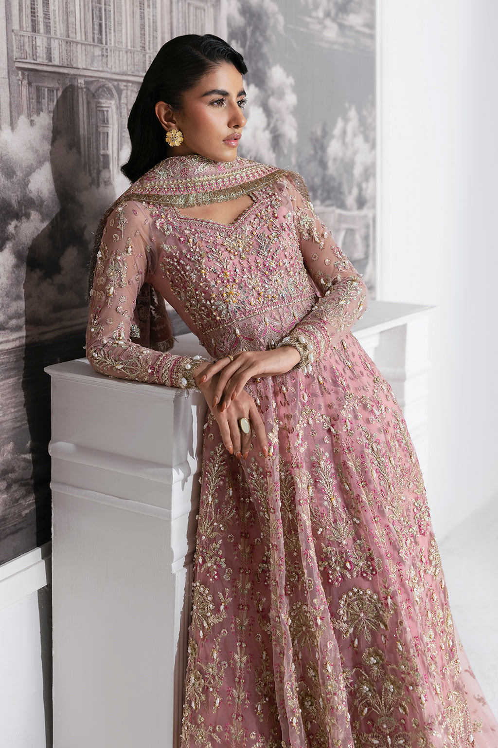 Aurora Blush Pink blush pink kalidaar, reference outfit photograph 4 — Made by Mairaz reproduction