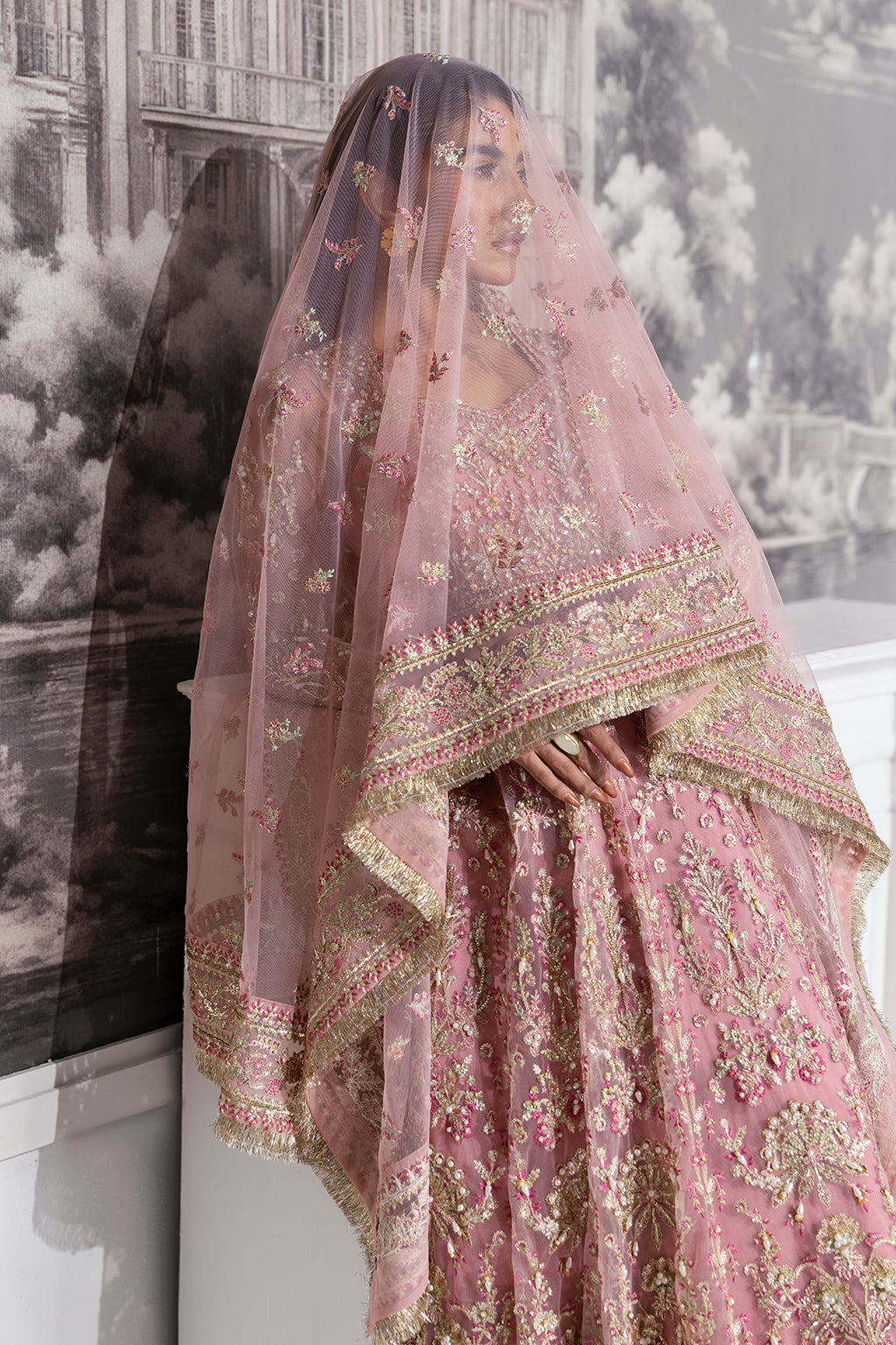 Aurora Blush Pink blush pink kalidaar, reference outfit photograph 5 — Made by Mairaz reproduction