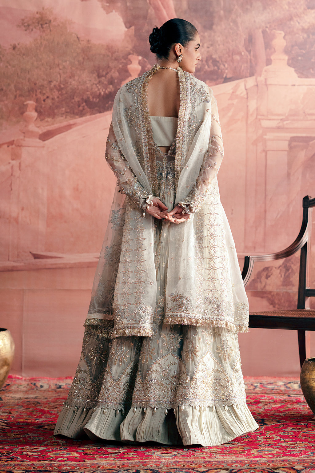 Chandni ivory kalidaar, reference outfit photograph 2 — Made by Mairaz reproduction