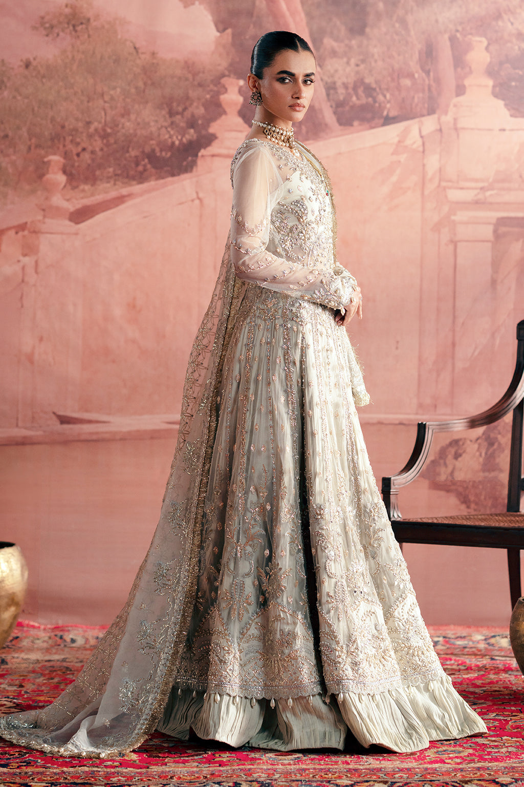 Chandni ivory kalidaar, reference outfit photograph 6 — Made by Mairaz reproduction