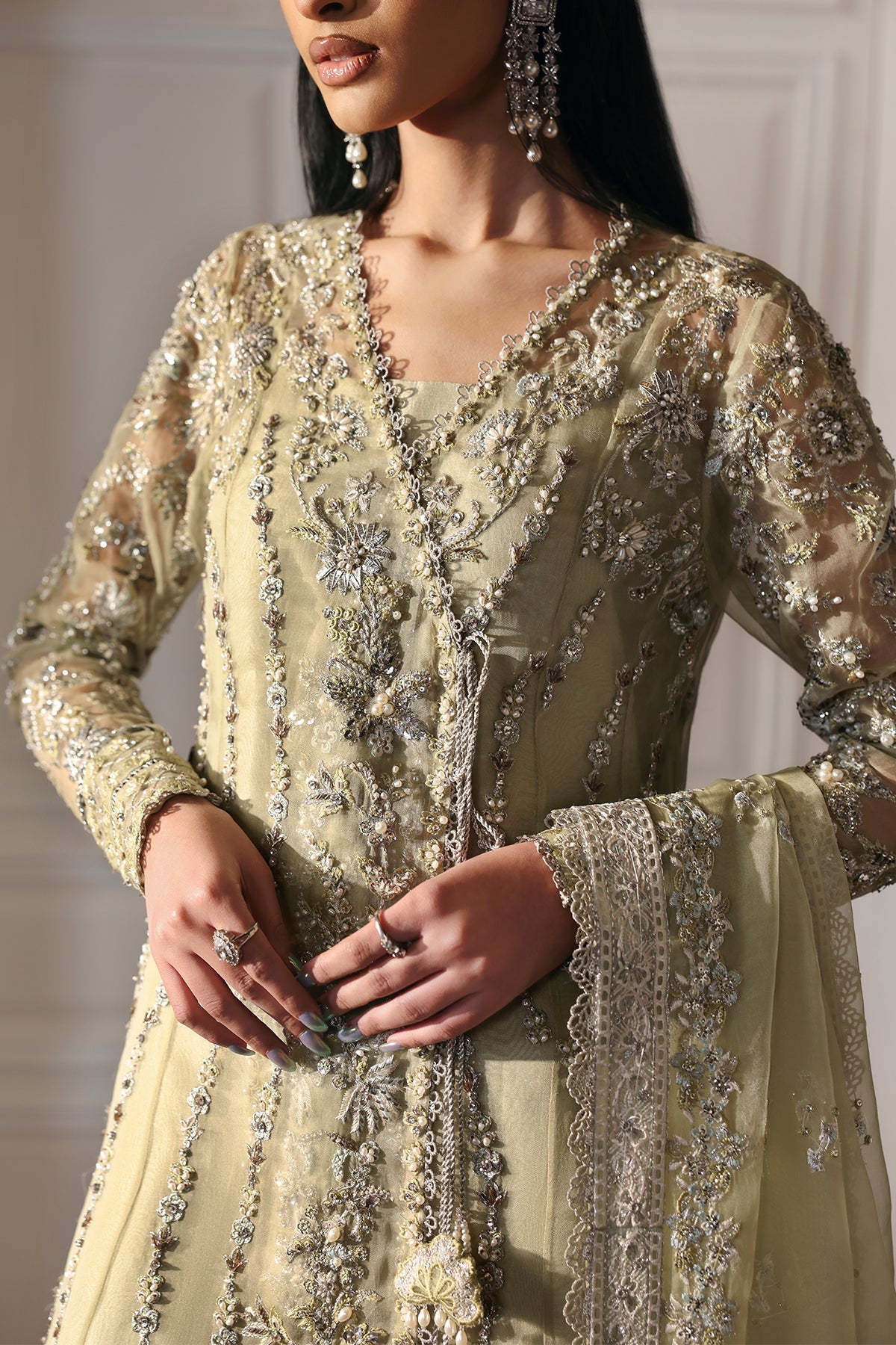 Ember Olive Green olive green long shirt and trousers, reference outfit photograph 3 — Made by Mairaz reproduction