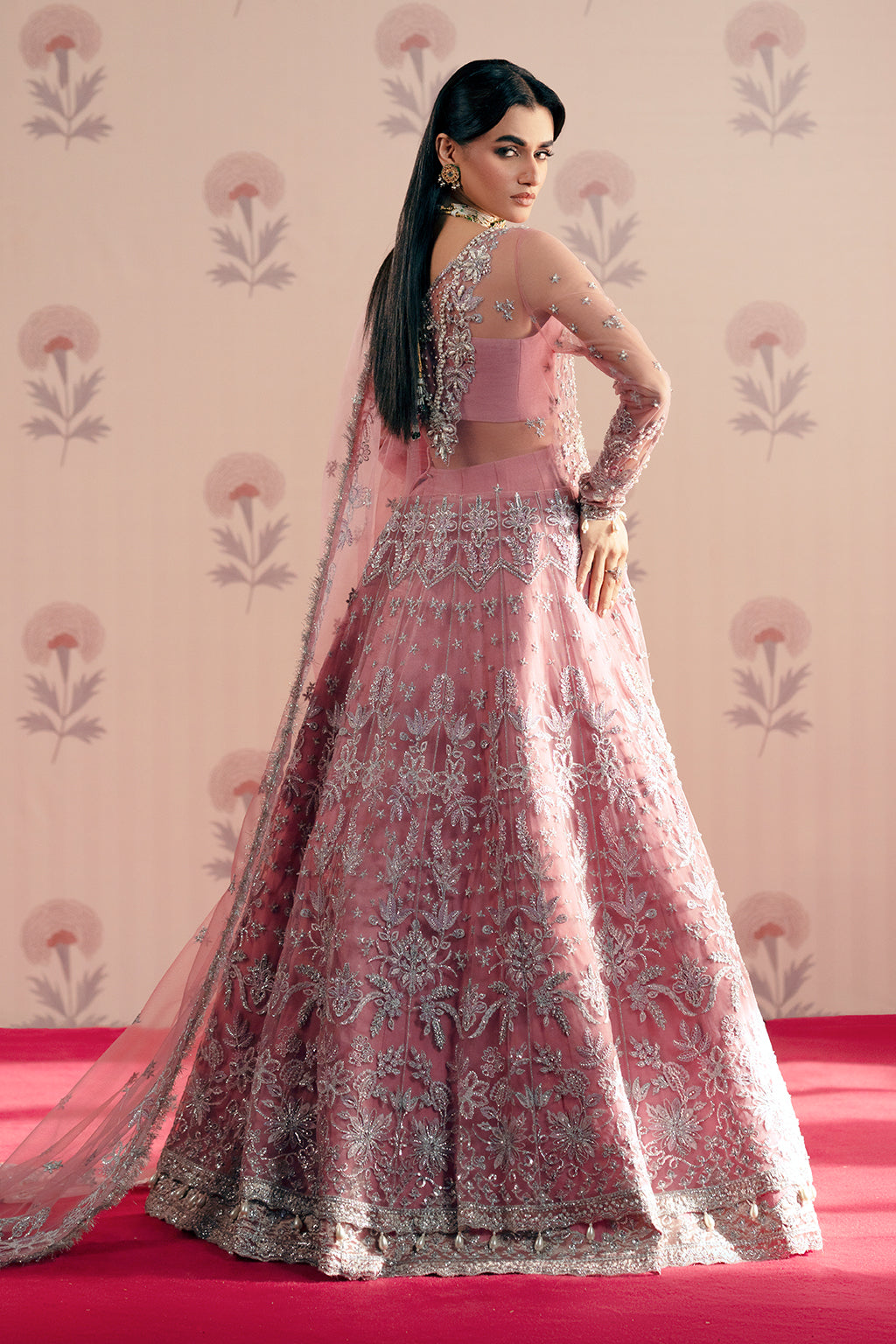 Feroza pink kalidaar, reference outfit photograph 5 — Made by Mairaz reproduction