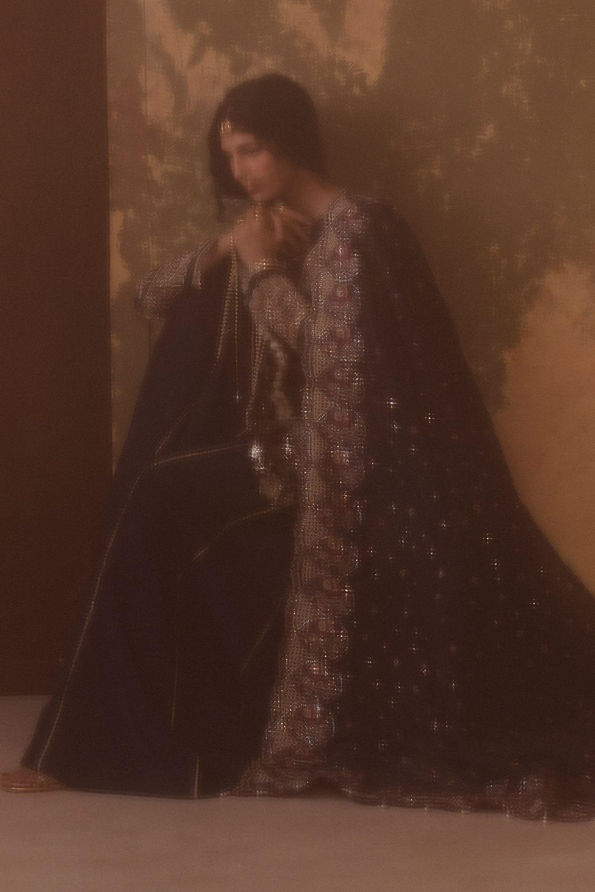 Ferozah navy blue long shirt and skirt, reference outfit photograph 11 — Made by Mairaz reproduction