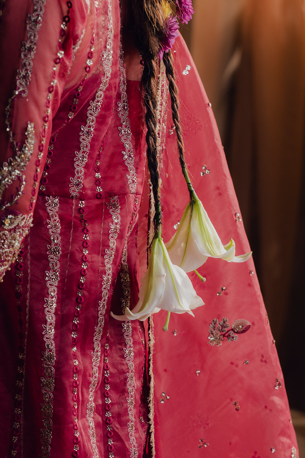 Mehrunisa red long shirt and skirt, reference outfit photograph 3 — Made by Mairaz reproduction