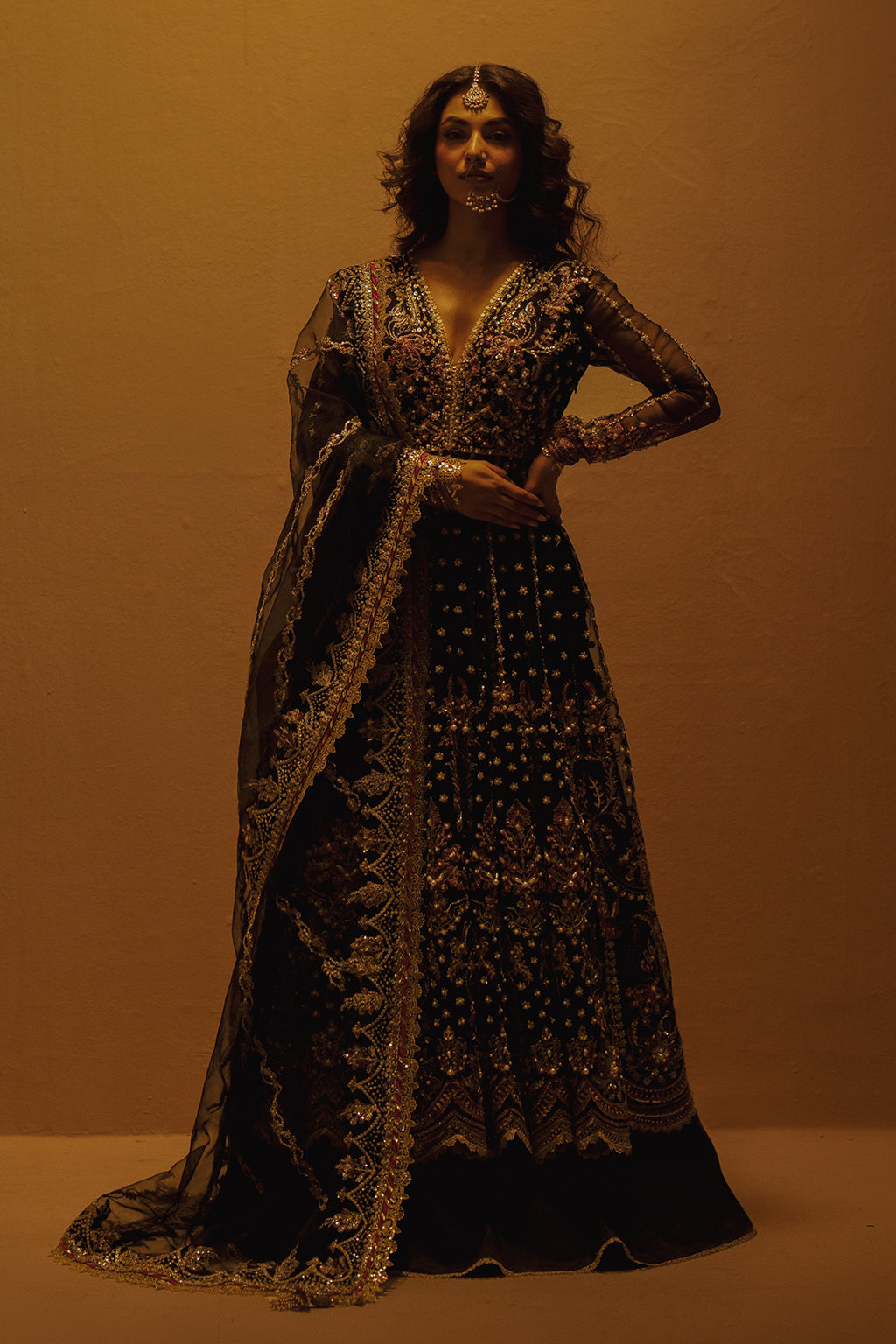 Qara black kalidaar, reference outfit photograph 11 — Made by Mairaz reproduction
