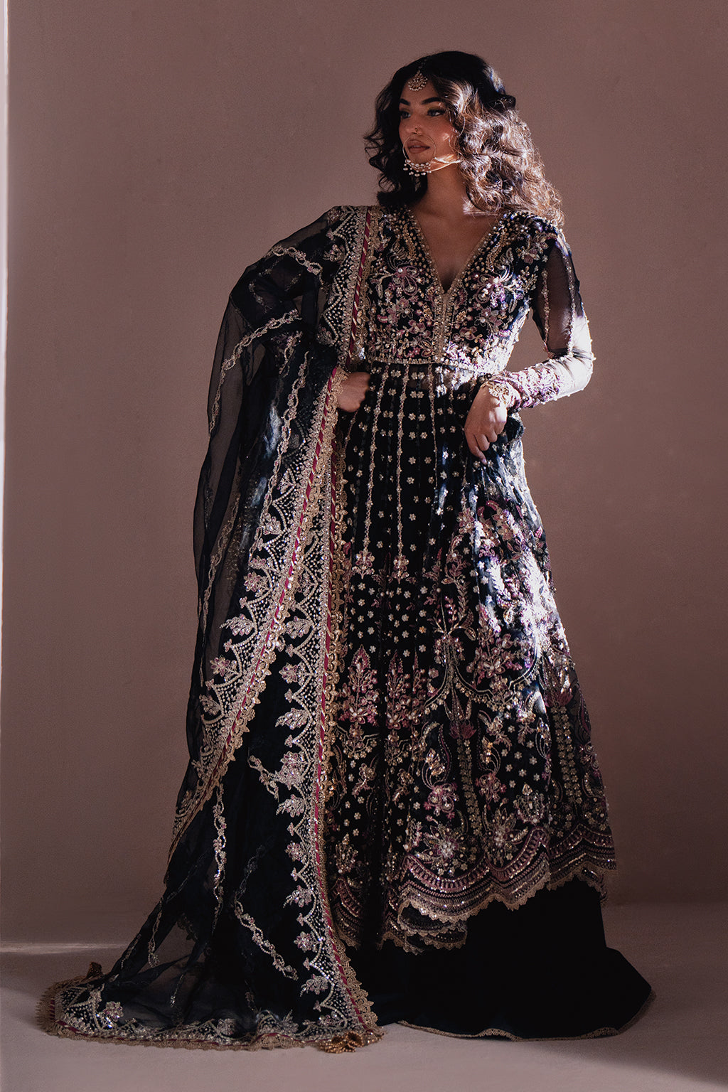 Qara black kalidaar, reference outfit photograph 12 — Made by Mairaz reproduction