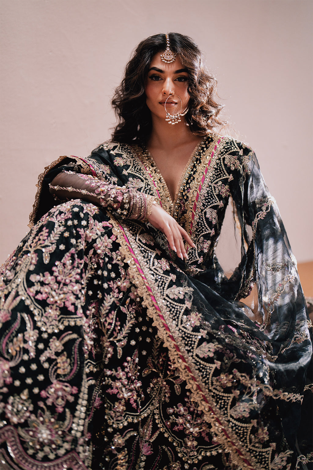 Qara black kalidaar, reference outfit photograph 13 — Made by Mairaz reproduction