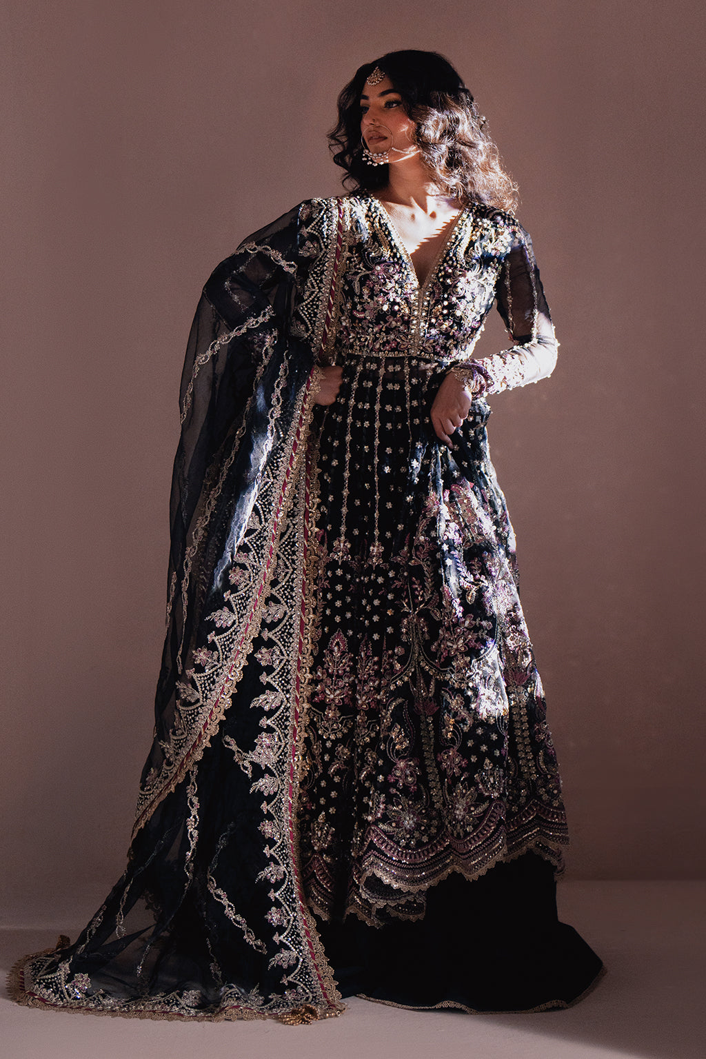 Qara black kalidaar, reference outfit photograph 15 — Made by Mairaz reproduction