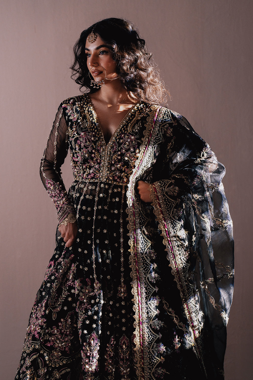 Qara black kalidaar, reference outfit photograph 17 — Made by Mairaz reproduction