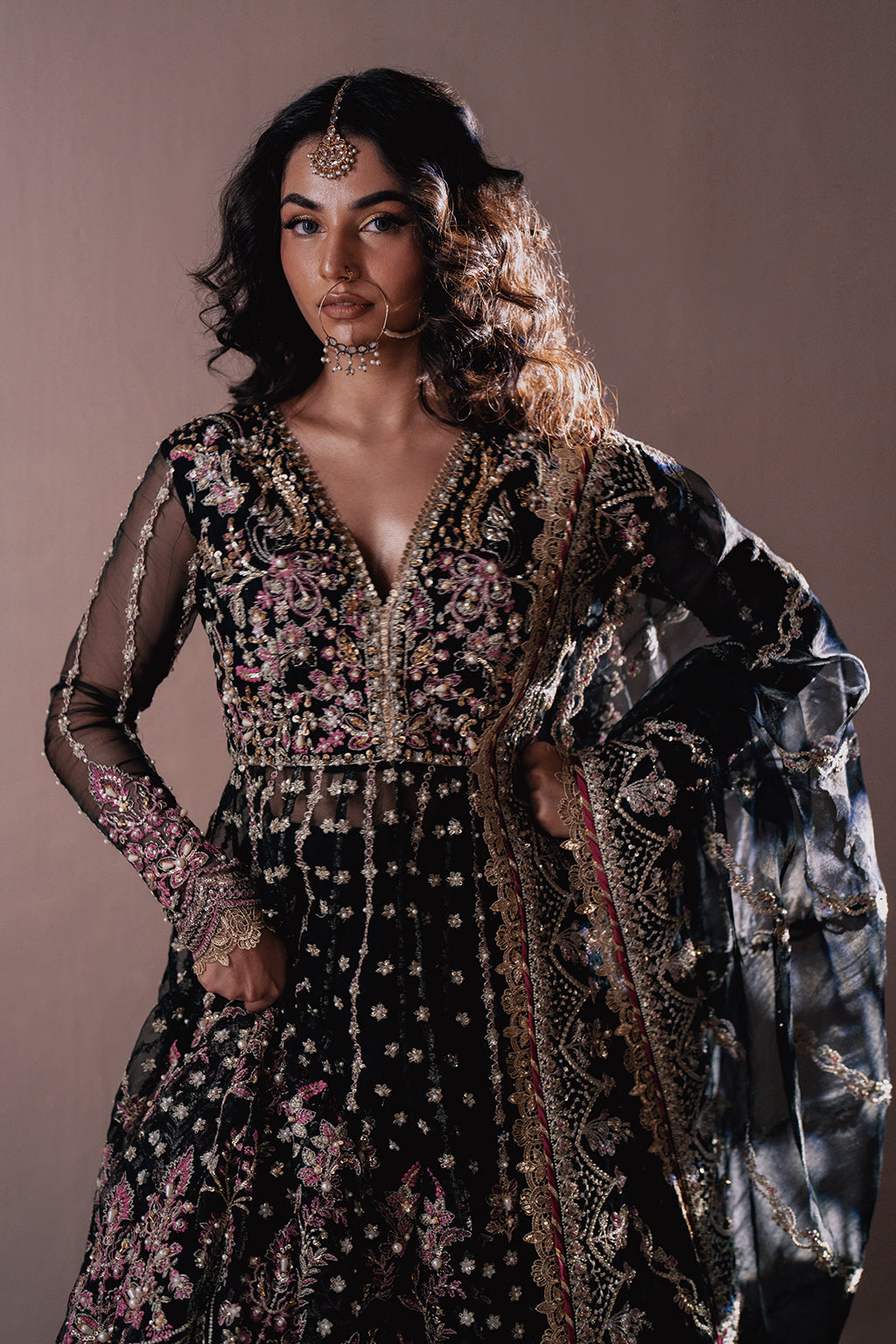 Qara black kalidaar, reference outfit photograph 22 — Made by Mairaz reproduction