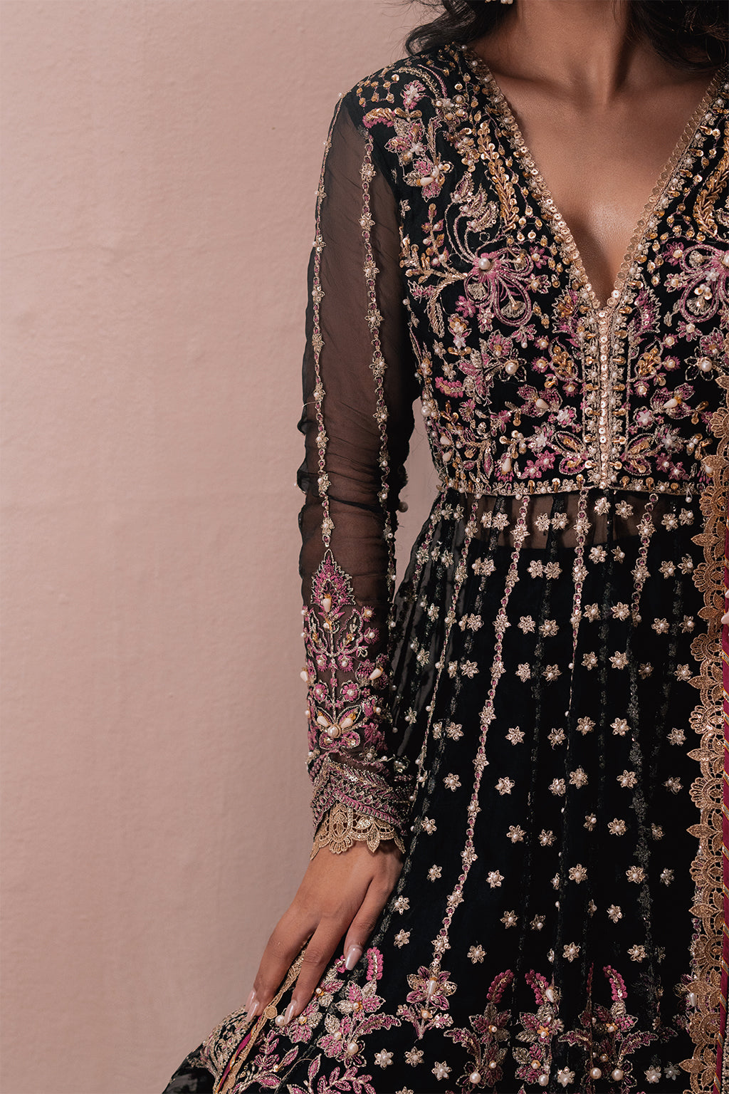 Qara black kalidaar, reference outfit photograph 26 — Made by Mairaz reproduction