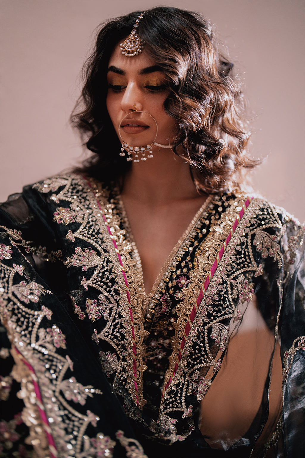 Qara black kalidaar, reference outfit photograph 8 — Made by Mairaz reproduction