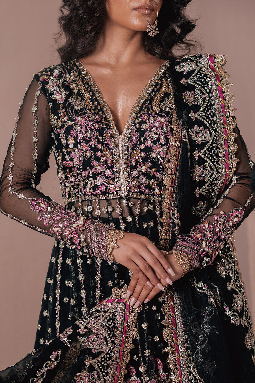 Qara black kalidaar, reference outfit photograph 9 — Made by Mairaz reproduction