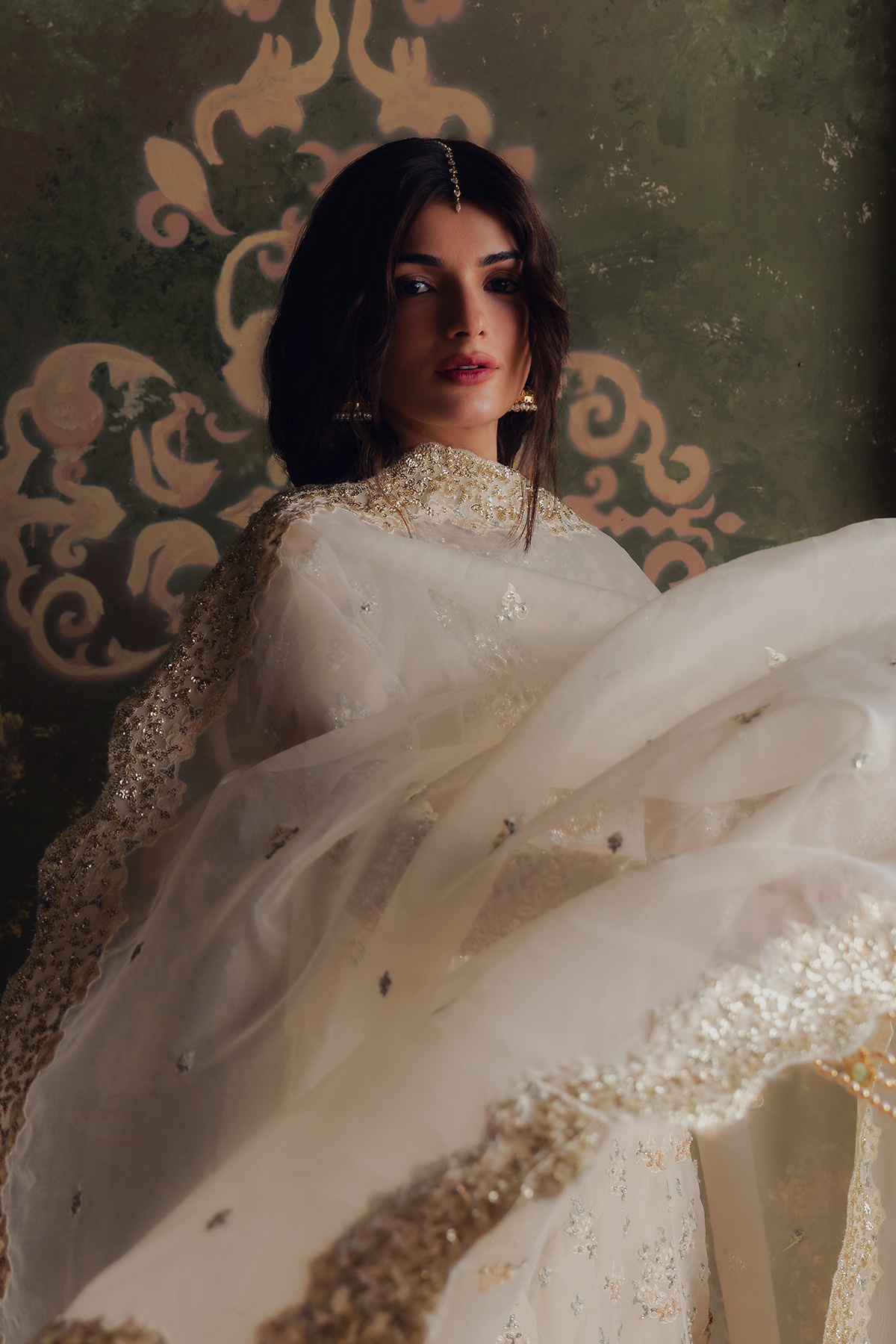 Roshanay ivory shirt and wide-leg trousers, reference outfit photograph 10 — Made by Mairaz reproduction