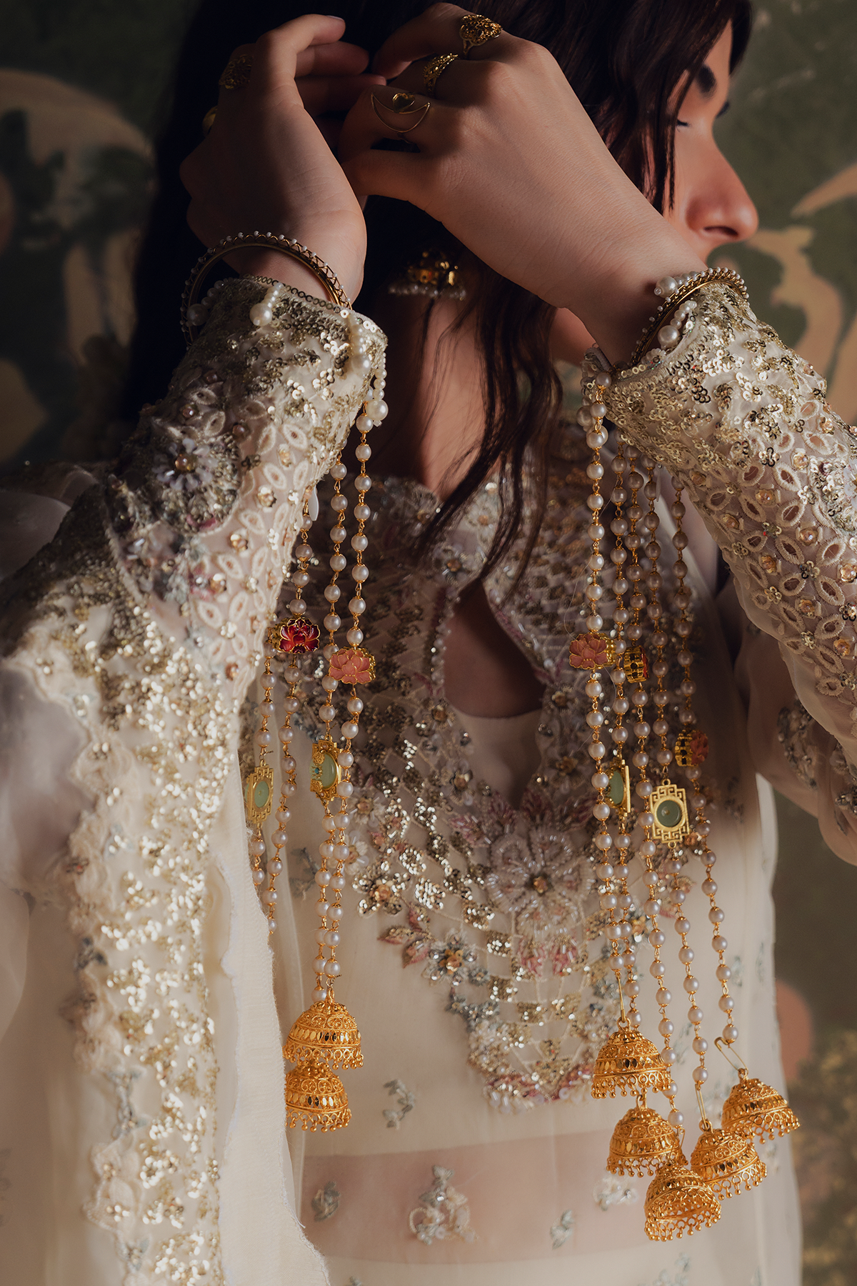 Roshanay ivory shirt and wide-leg trousers, reference outfit photograph 3 — Made by Mairaz reproduction