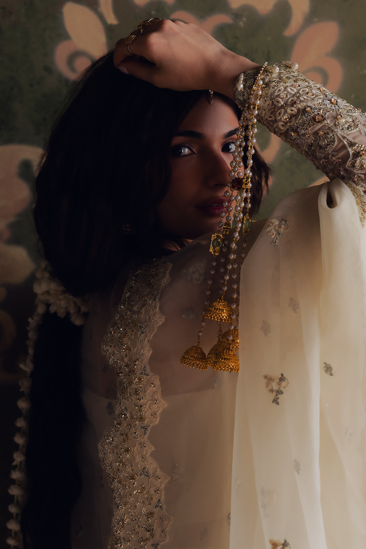 Roshanay ivory shirt and wide-leg trousers, reference outfit photograph 7 — Made by Mairaz reproduction