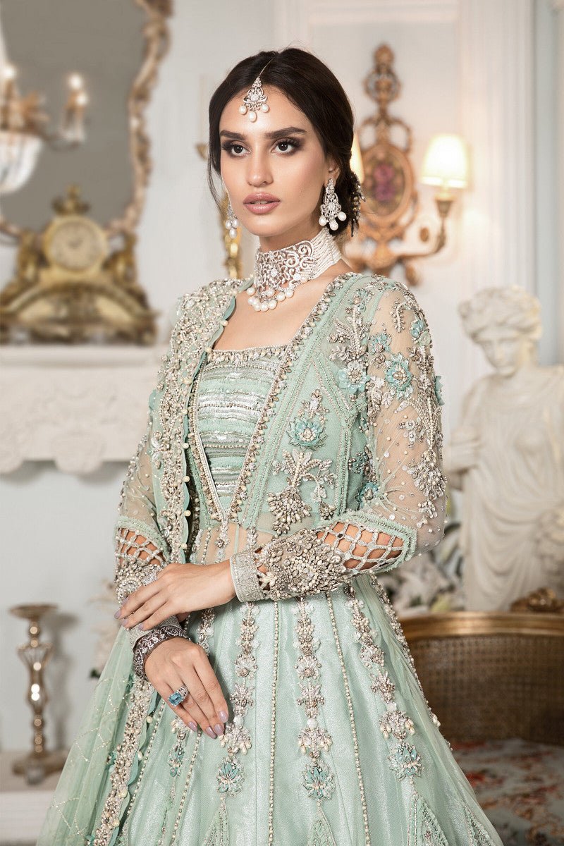 Maria B Alara style reference, Mint Green Lehenga, view 2