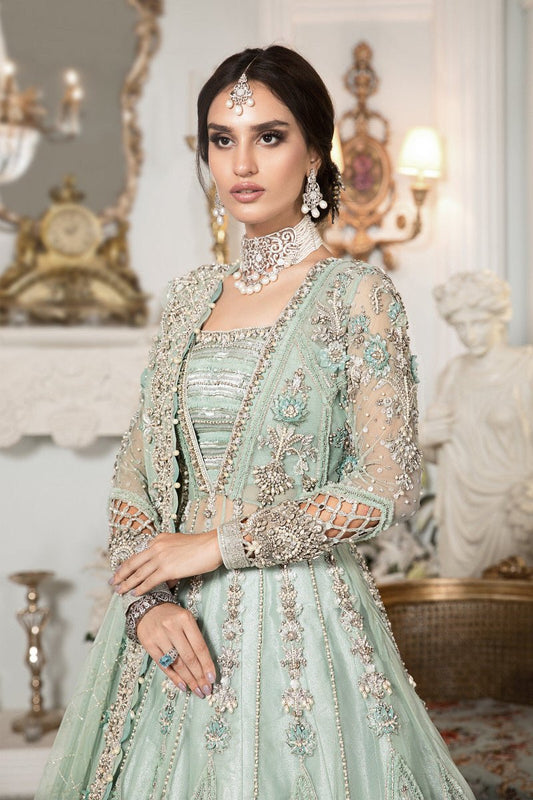 Maria B Alara style reference, Mint Green Lehenga, view 2