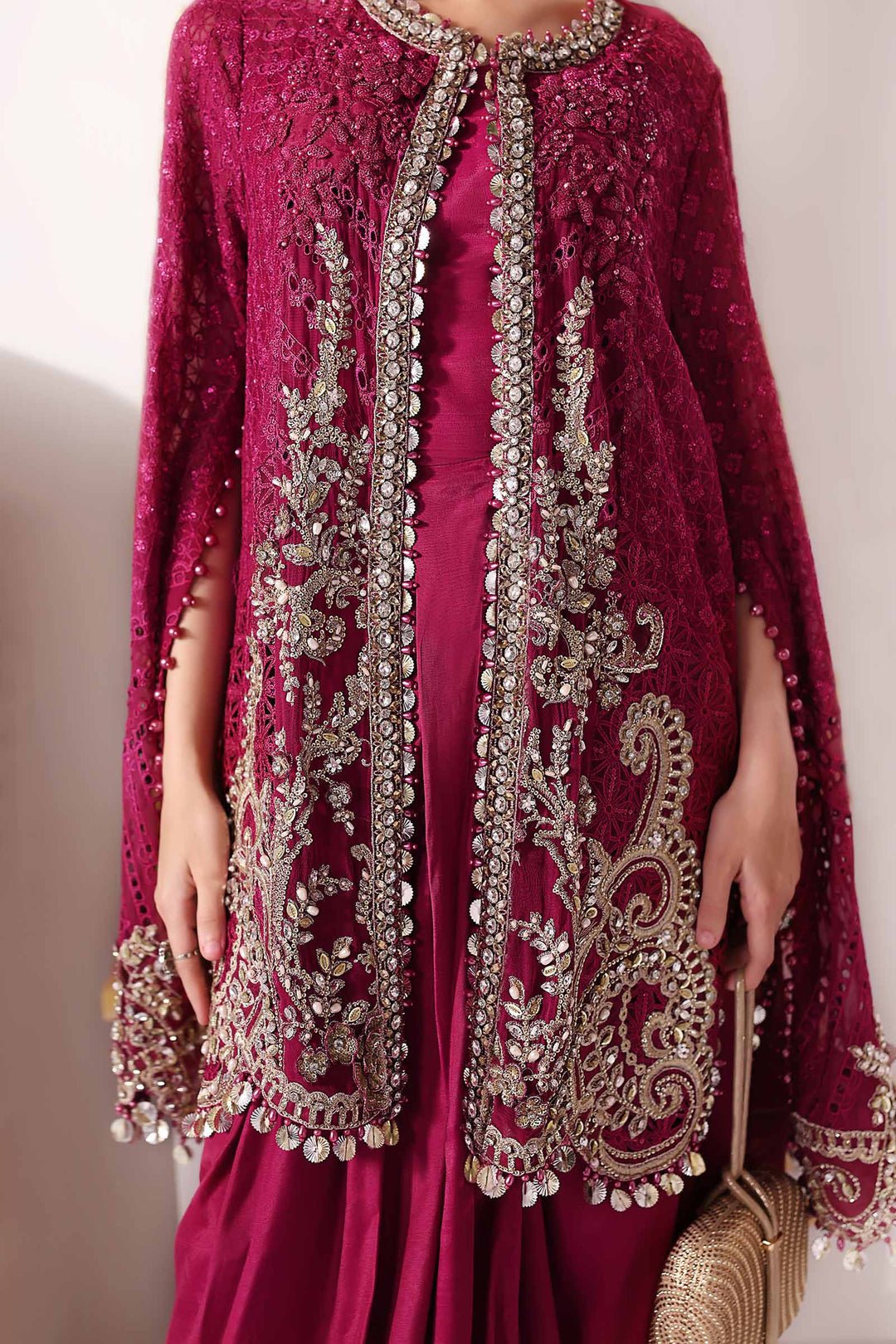 Maria B BD-3003 style reference, Magenta Formal Suit, view 14