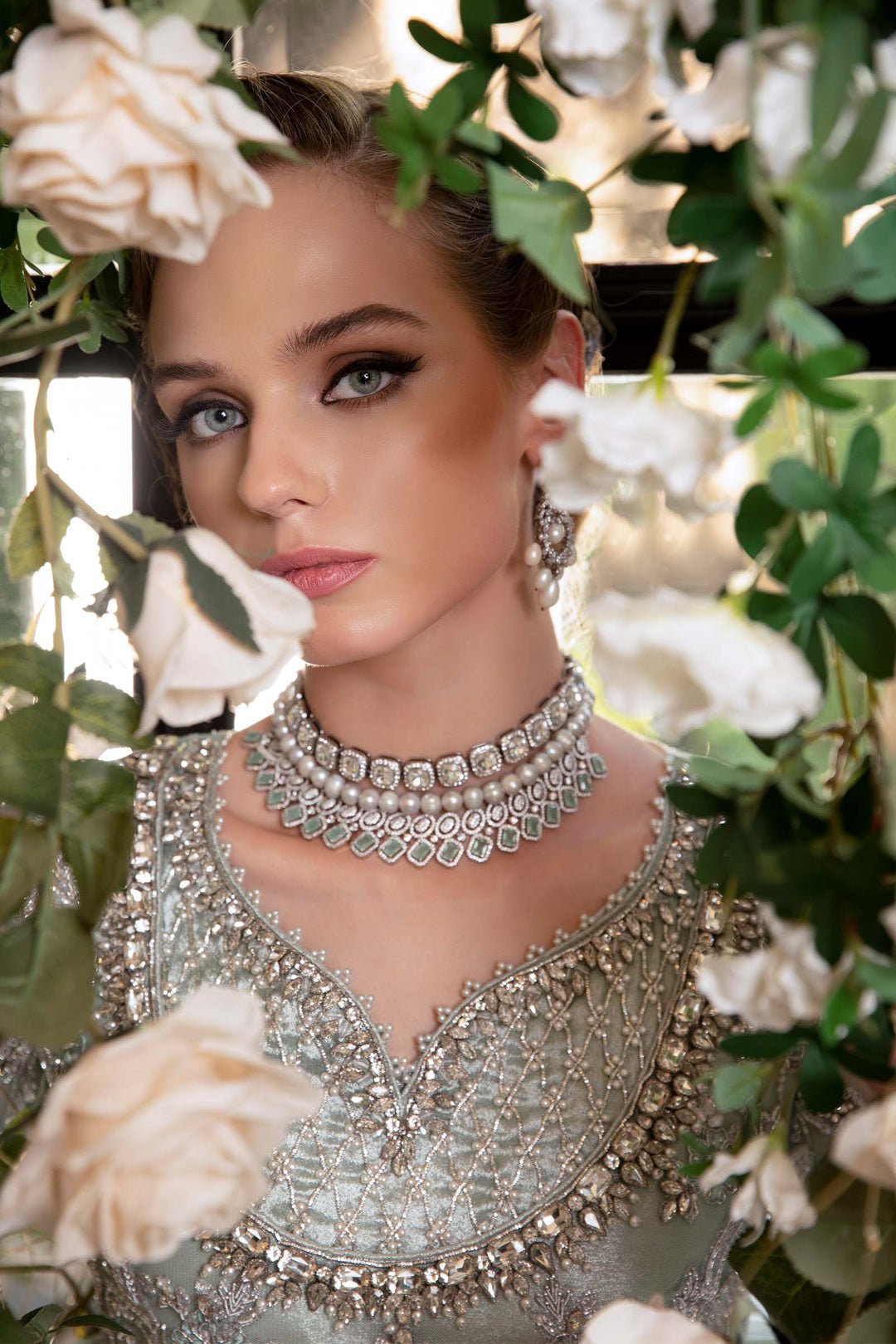 Maria B Chantrea style reference, Sage Green Gown, view 7