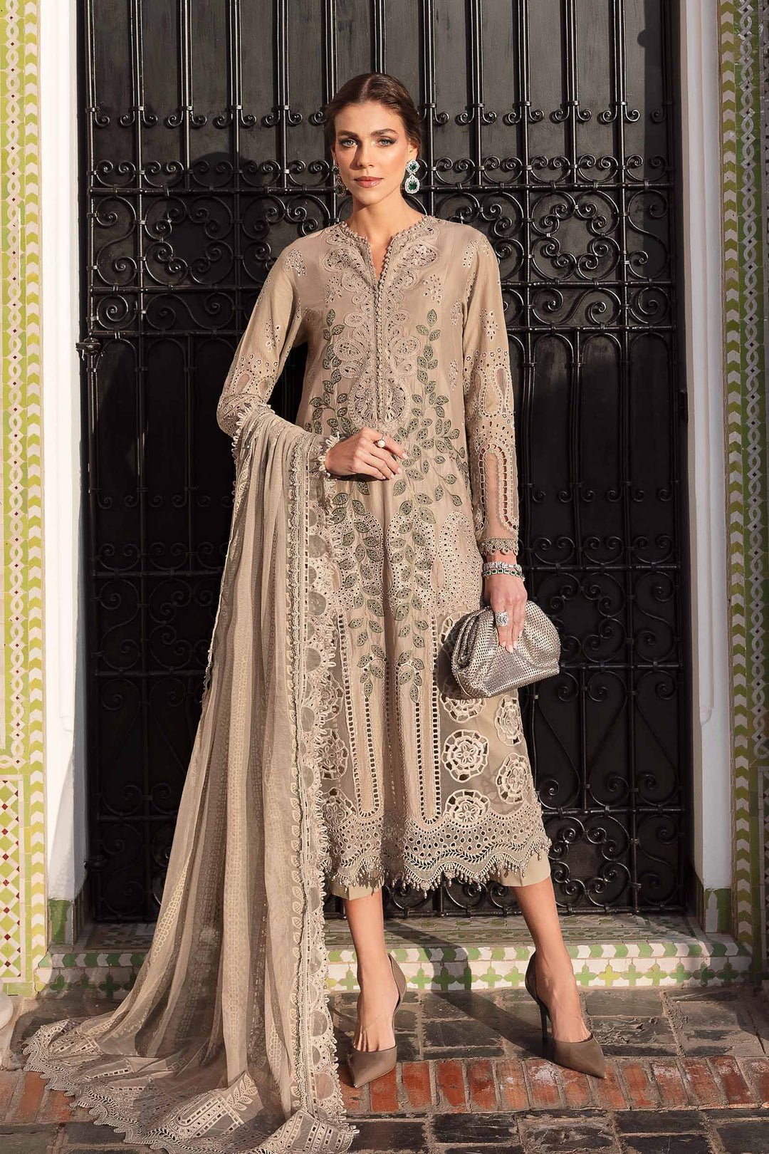 Maria B D-2503-A style reference, Coffee Lawn Suit, view 1