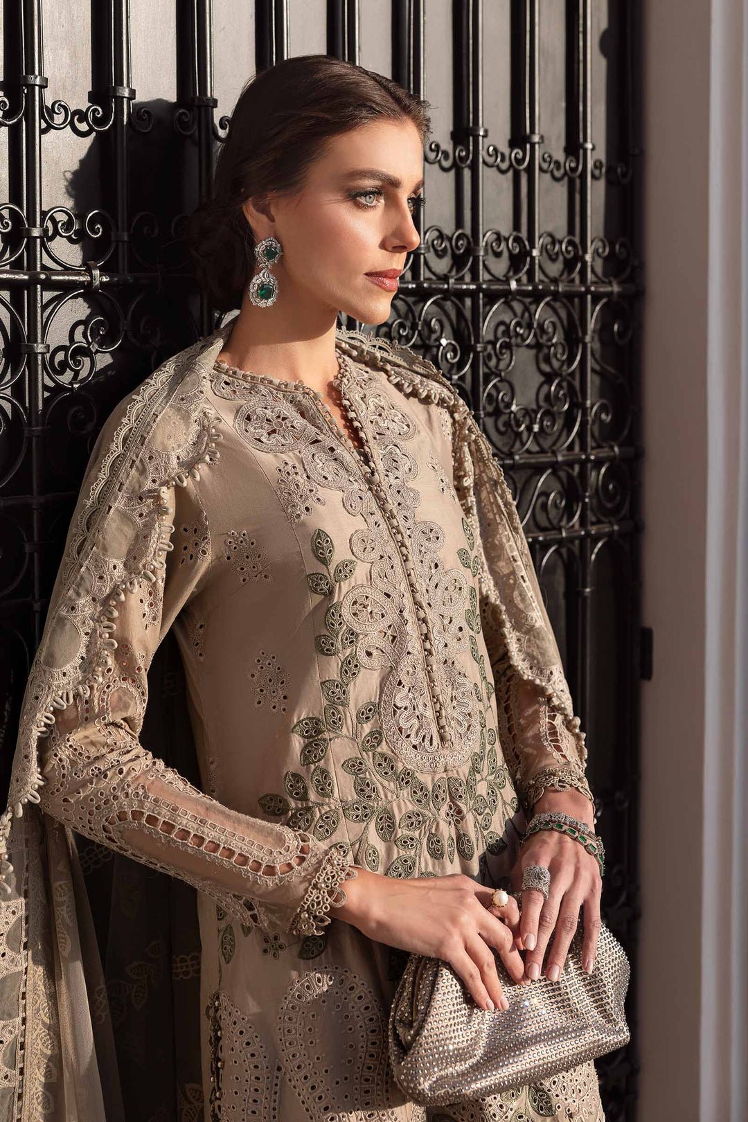 Maria B D-2503-A style reference, Coffee Lawn Suit, view 3